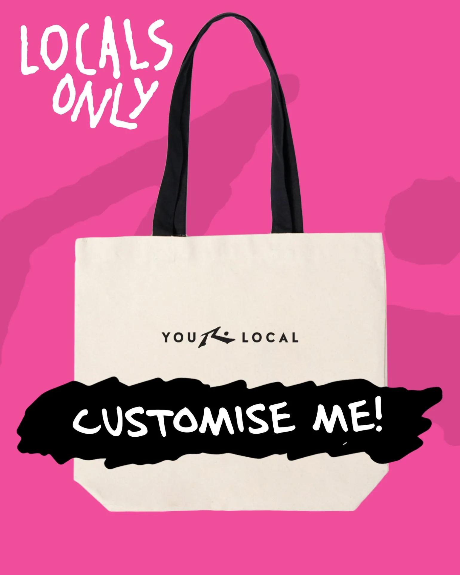 Locals Only Custom Printed Tote Bag | Rusty Store