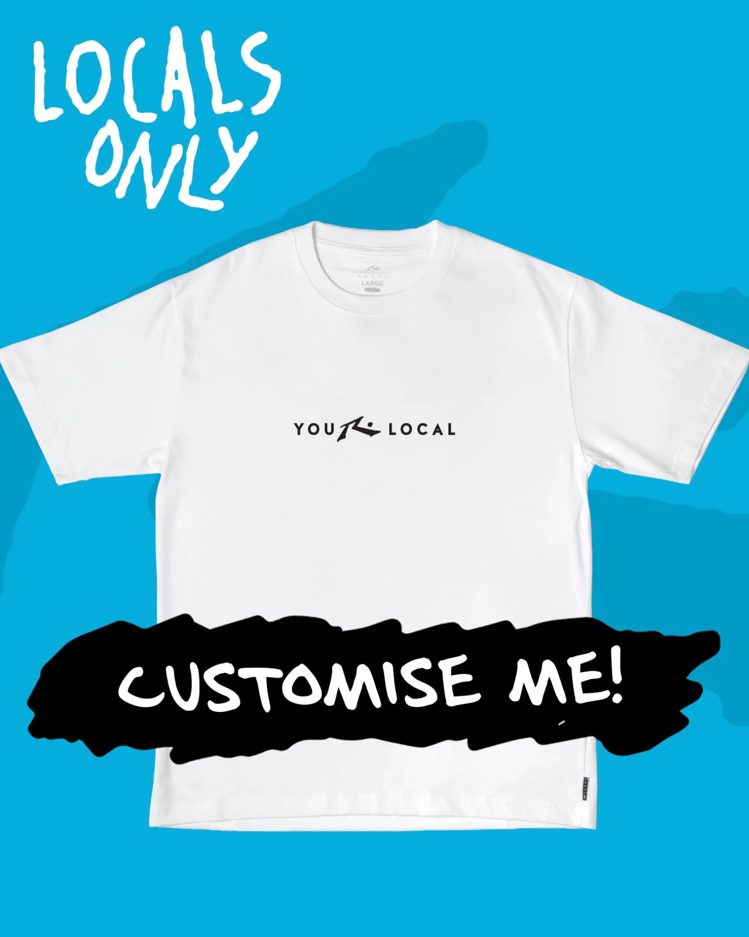 Locals Only Custom Printed Short Sleeve Tee | Rusty Clearance