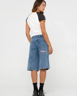 Long Mommy Low Rise Baggy Jort | Rusty Discount