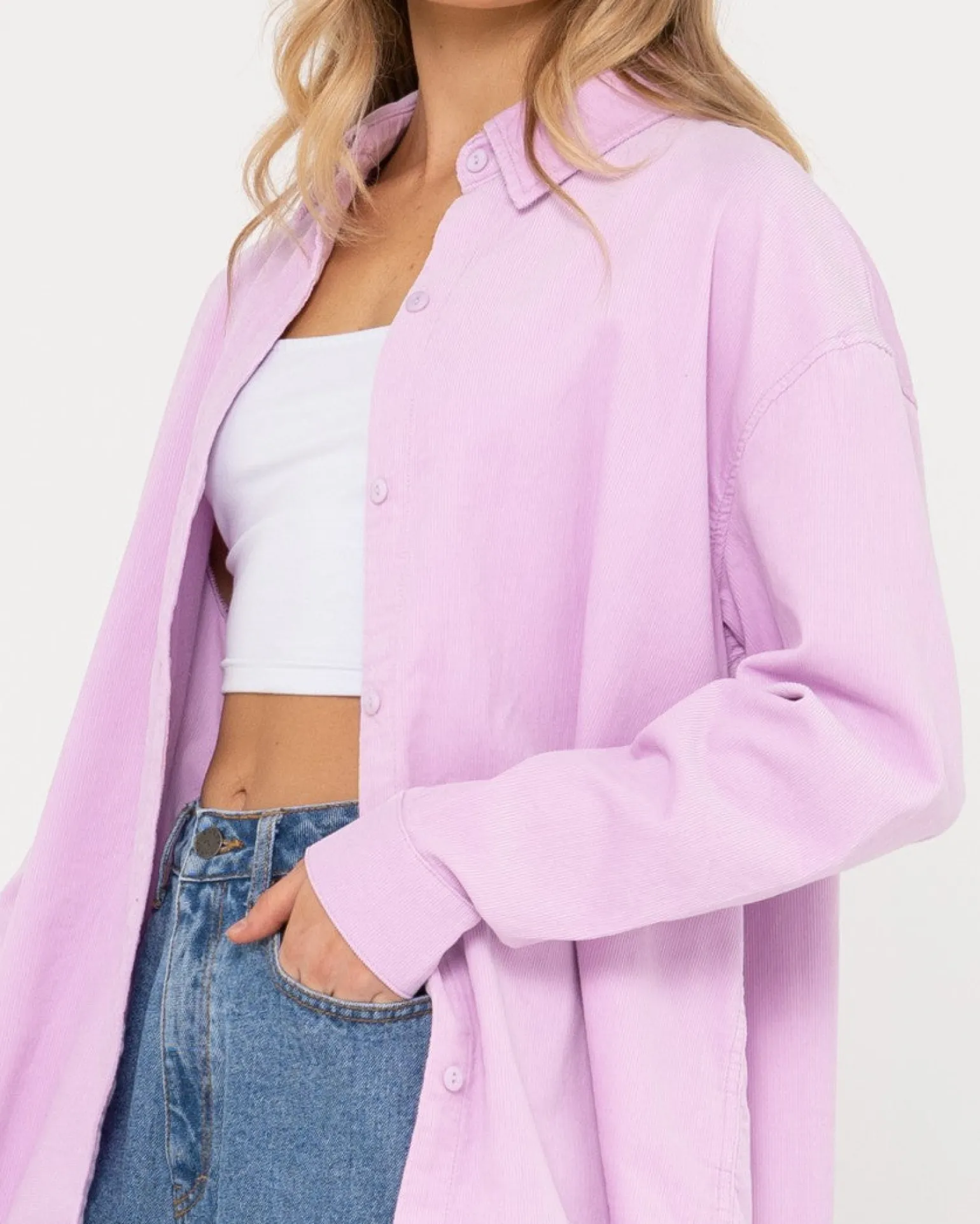 Louis Mini Cord Long Sleeve Shirt | Rusty Best Sale