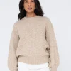 Loulou Relaxed Chunky Crew Neck Knit | Rusty New
