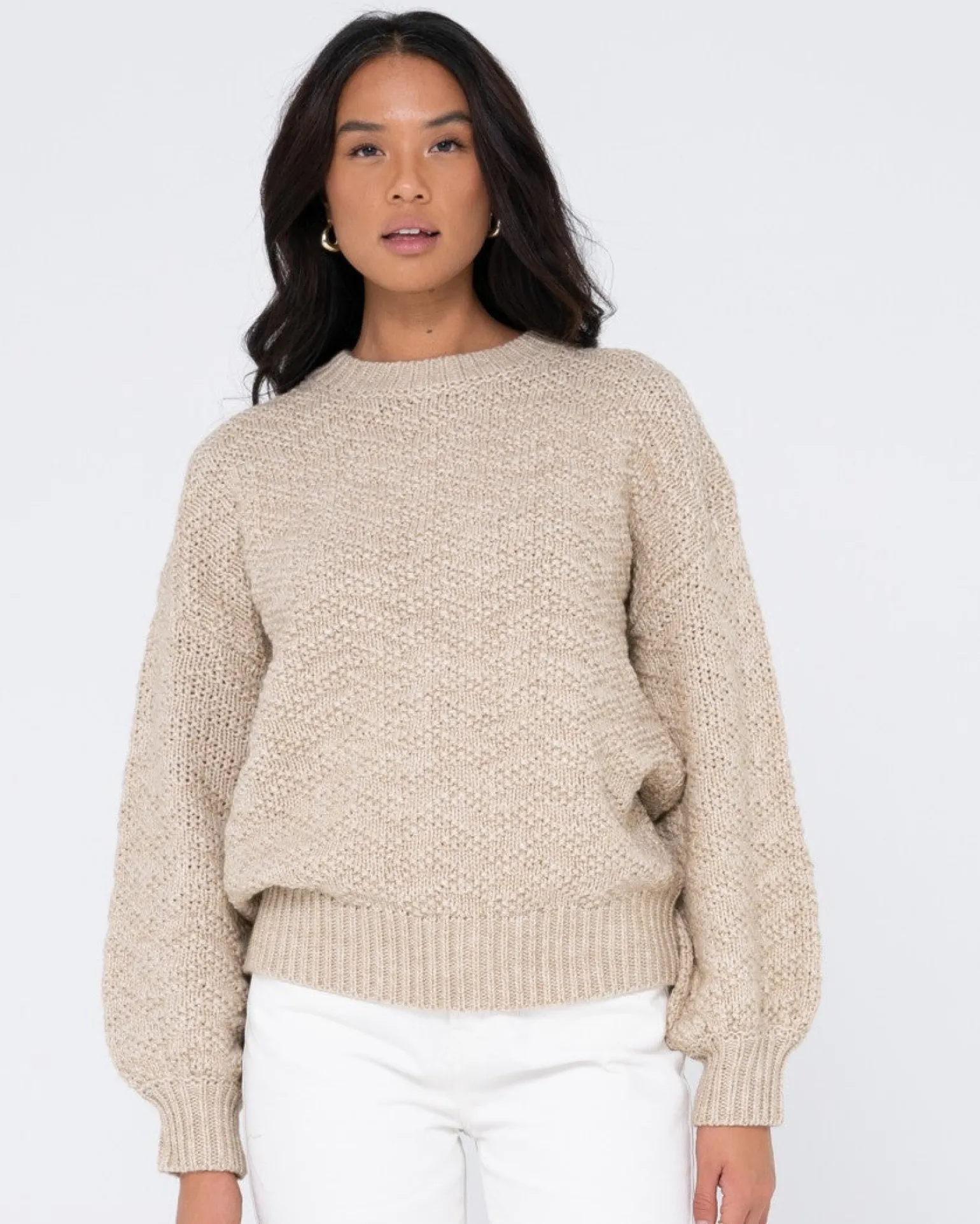 Loulou Relaxed Chunky Crew Neck Knit | Rusty New