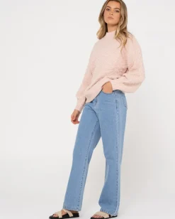Loulou Relaxed Chunky Crew Neck Knit | Rusty Store