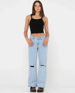 Low Rise Ripped Denim Jean | Rusty Online