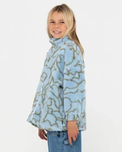 Low Tides Zip Through Sherpa Fleece Girl | Rusty Cheap