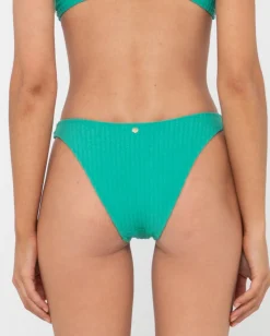 Lucky Rib Towelling Midi Bikini Bottom | Rusty Fashion