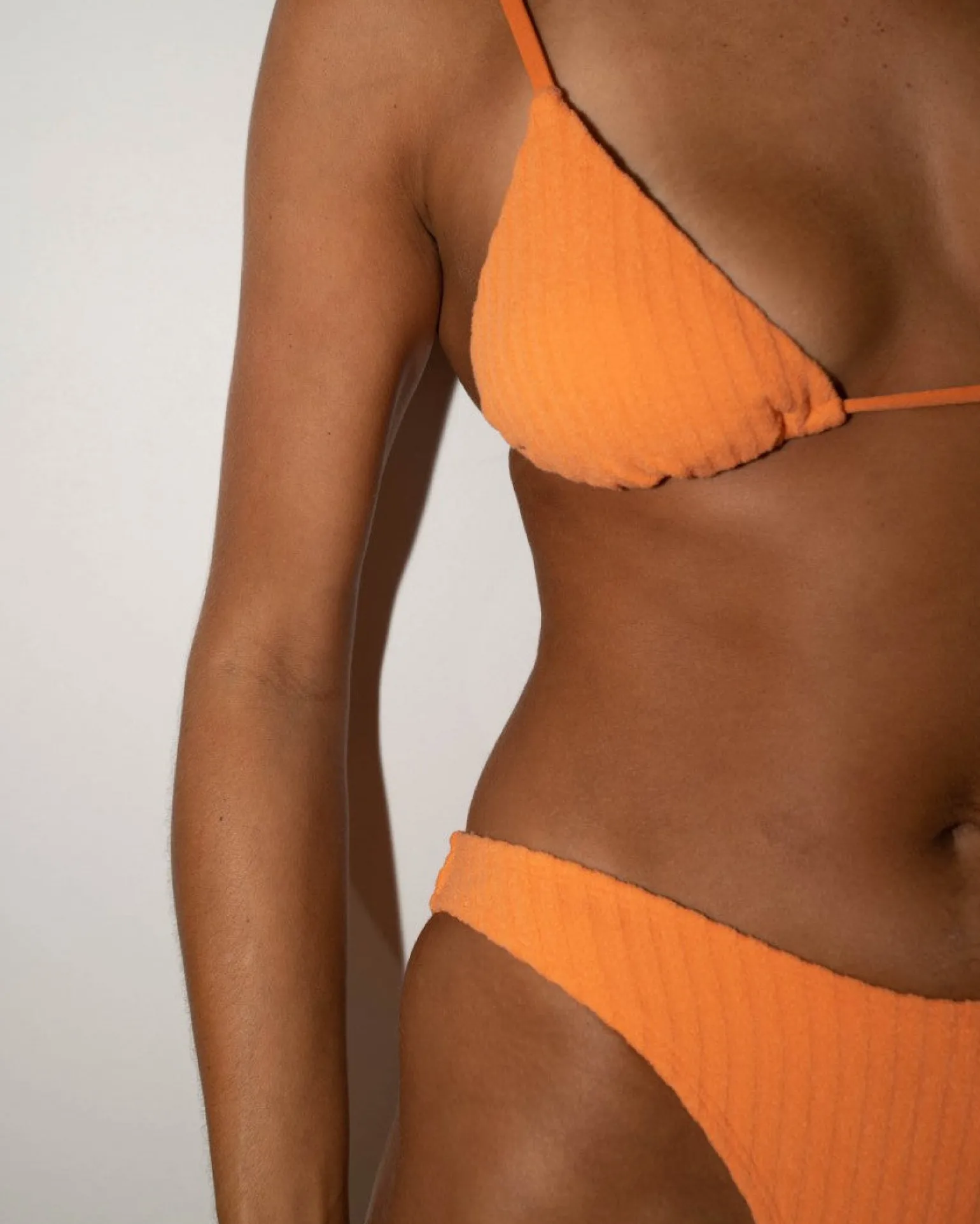 Lucky Rib Towelling Triangle Bikini Top | Rusty Best Sale