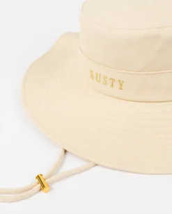 Luna Wide Brim Bucket Hat | Rusty Discount