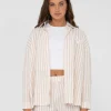 Mackenzie Striped Oversize Shirt | Rusty Flash Sale