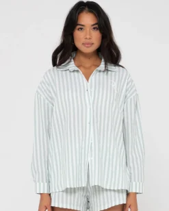 Mackenzie Striped Oversized Shirt | Rusty New