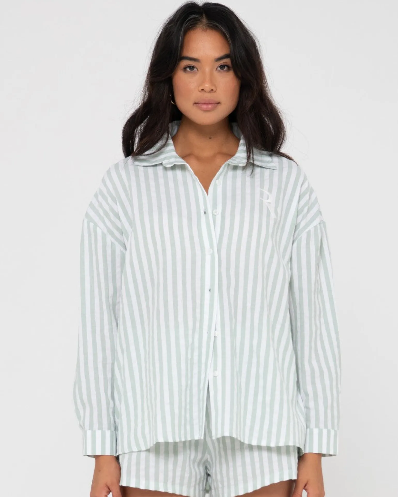 Mackenzie Striped Oversized Shirt | Rusty New