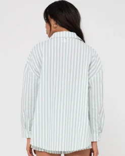 Mackenzie Striped Oversized Shirt | Rusty New
