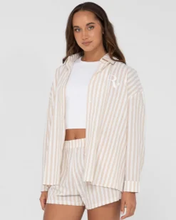 Mackenzie Striped Oversize Shirt | Rusty Flash Sale