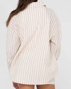 Mackenzie Striped Oversize Shirt | Rusty Flash Sale