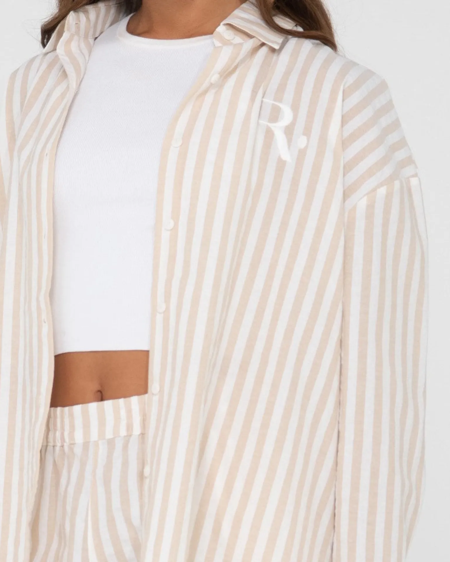 Mackenzie Striped Oversize Shirt | Rusty Flash Sale