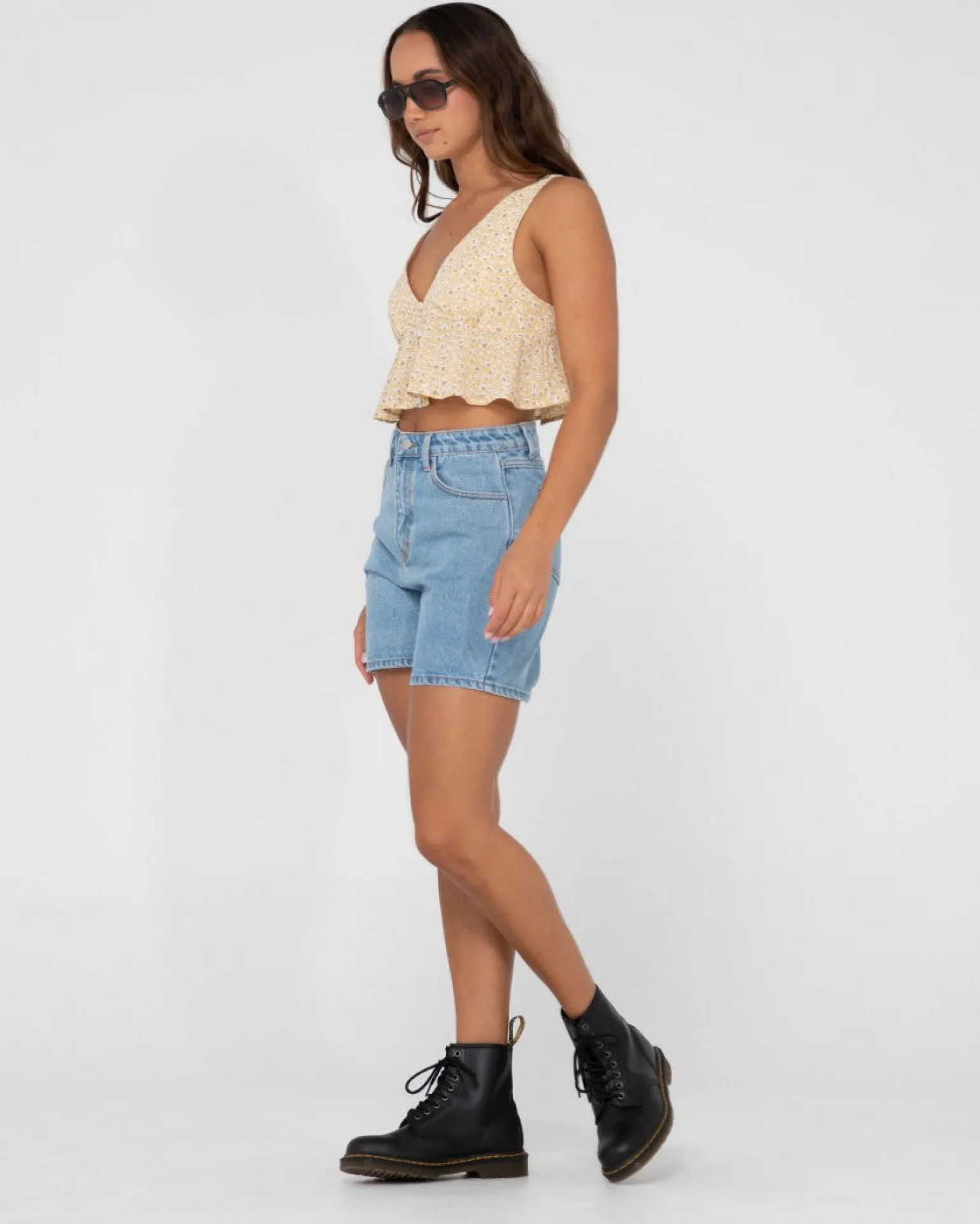 Magnolia Floral Printed Crop Top | Rusty Store