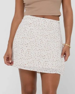 Magnolia Floral Printed High Waisted Mini Skirt | Rusty Fashion
