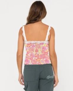 Maison Sheer Lace Cami Top | Rusty Discount