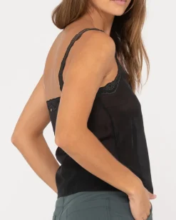 Maison Sheer Lace Cami Top | Rusty Best