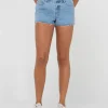 Malta Low Rise Frayed Denim Short | Rusty Hot