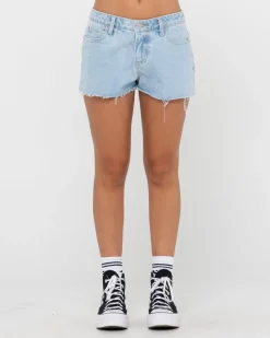 Malta Low Rise Frayed Denim Short | Rusty Clearance