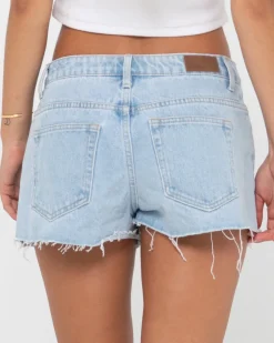 Malta Low Rise Frayed Denim Short | Rusty Clearance