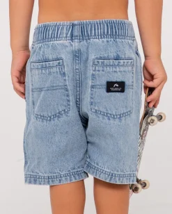 Manila Folder Denim Elastic Short Runts | Rusty Best