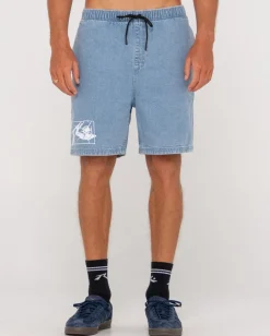 Manila Folder Vintage Wash Denim Elastic Short | Rusty New