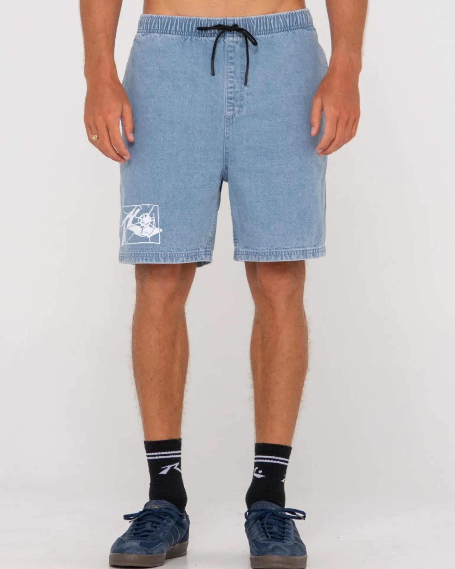 Manila Folder Vintage Wash Denim Elastic Short | Rusty New