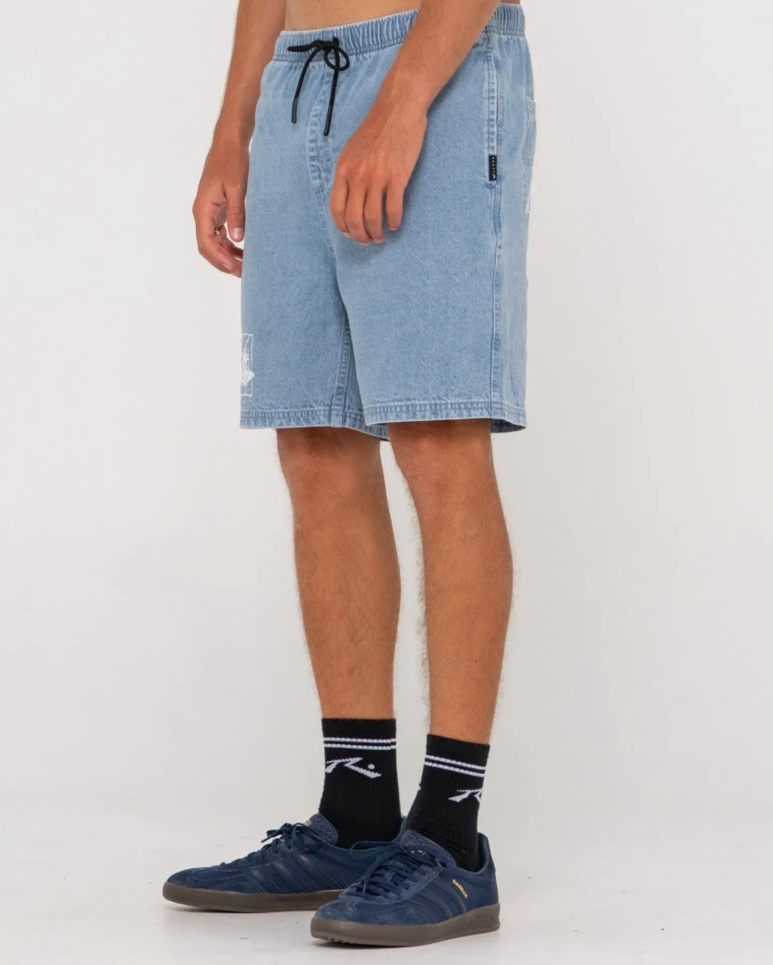 Manila Folder Vintage Wash Denim Elastic Short | Rusty Sale