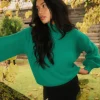 Marlow Relaxed Chunky Mock Neck Knit | Rusty Sale