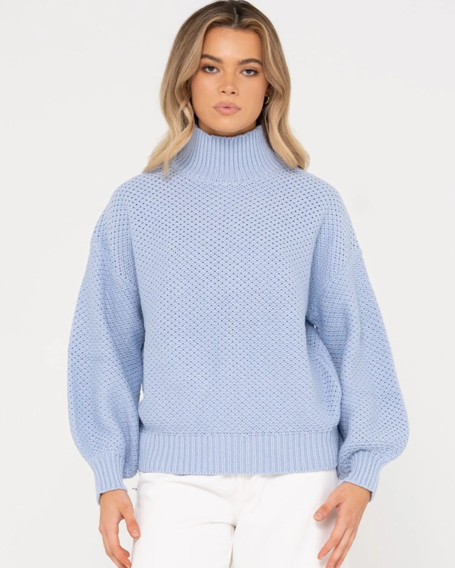 Marlow Relaxed Chunky Mock Neck Knit | Rusty New
