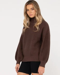 Marlow Relaxed Chunky Mock Neck Knit | Rusty Store