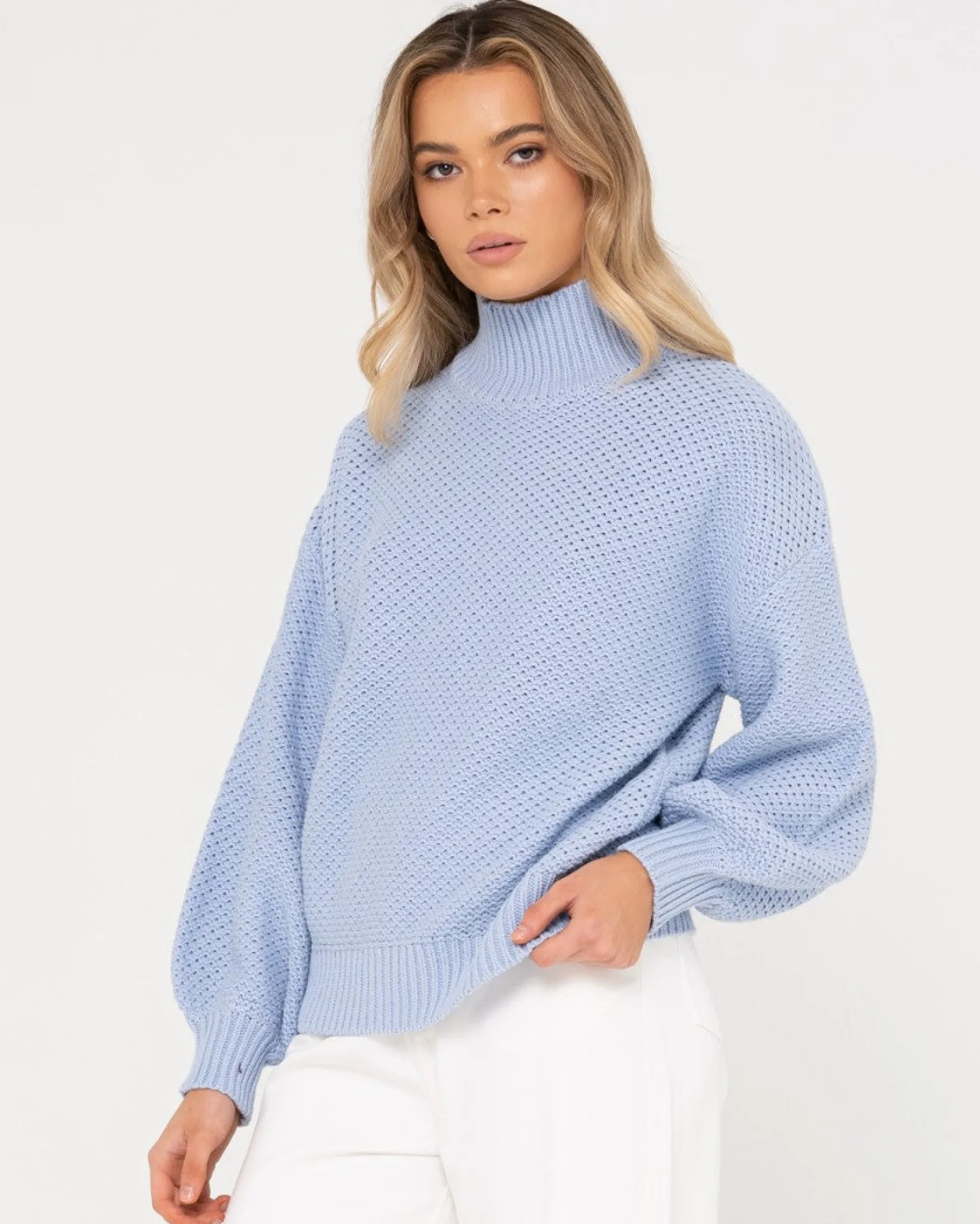 Marlow Relaxed Chunky Mock Neck Knit | Rusty New