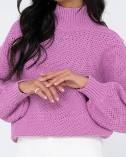 Marlow Relaxed Chunky Mock Neck Knit | Rusty Sale