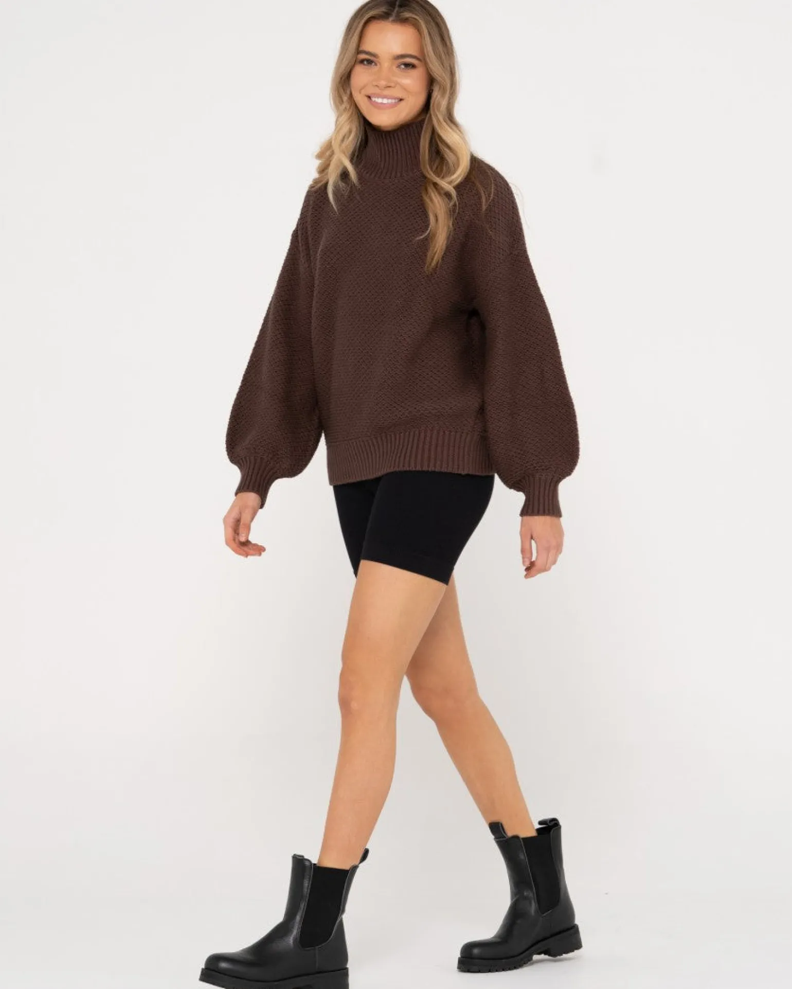 Marlow Relaxed Chunky Mock Neck Knit | Rusty Store