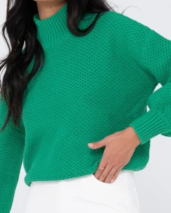 Marlow Relaxed Chunky Mock Neck Knit | Rusty Sale