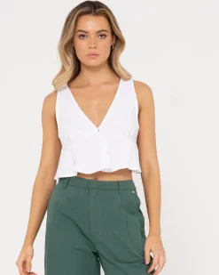 Matilda Button Up Crop Top | Rusty Best Sale