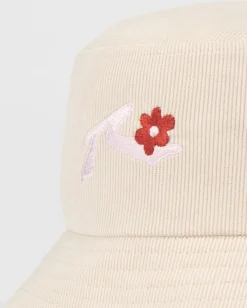 Meadow Cord Embroidered Bucket Hat | Rusty Discount