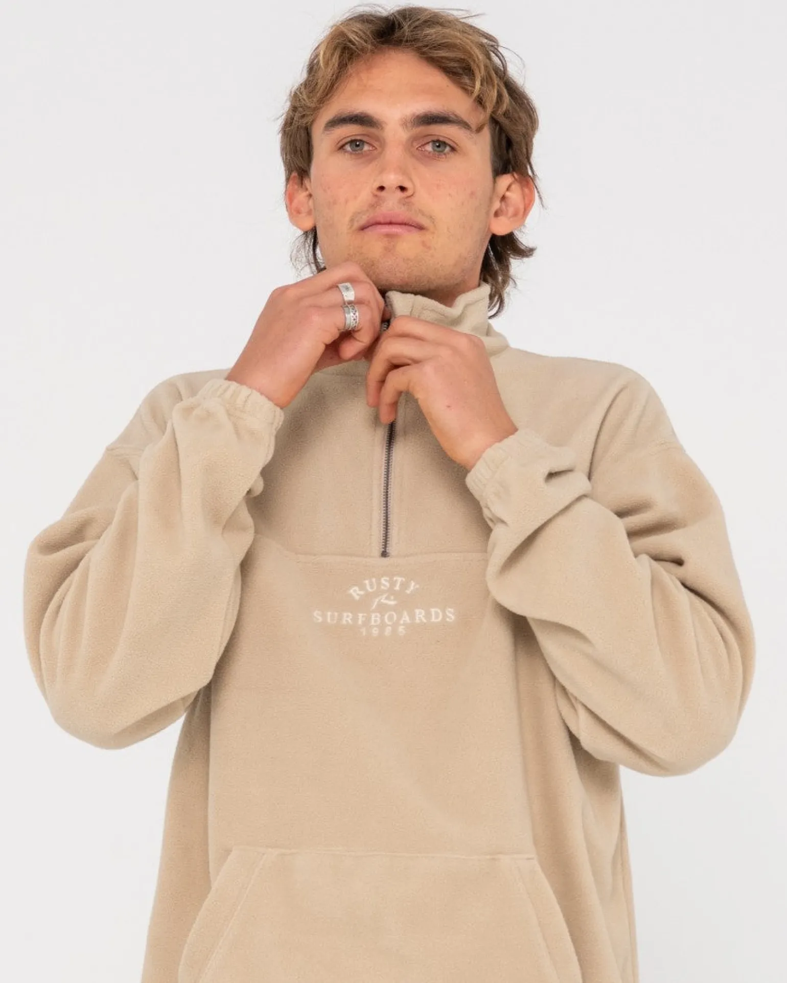 Middle Section Crew Polar Fleece | Rusty Sale