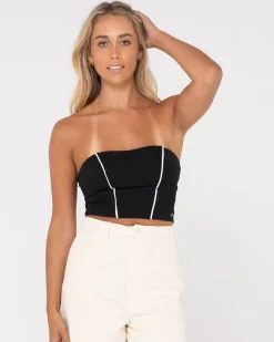 Mika Contrast Strapless Top | Rusty Hot