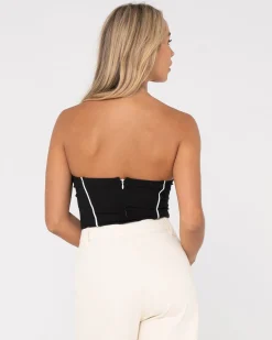 Mika Contrast Strapless Top | Rusty Hot