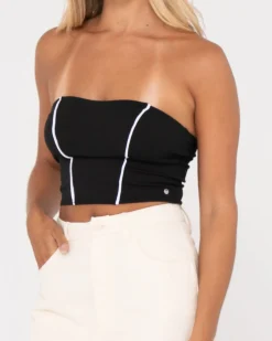 Mika Contrast Strapless Top | Rusty Hot