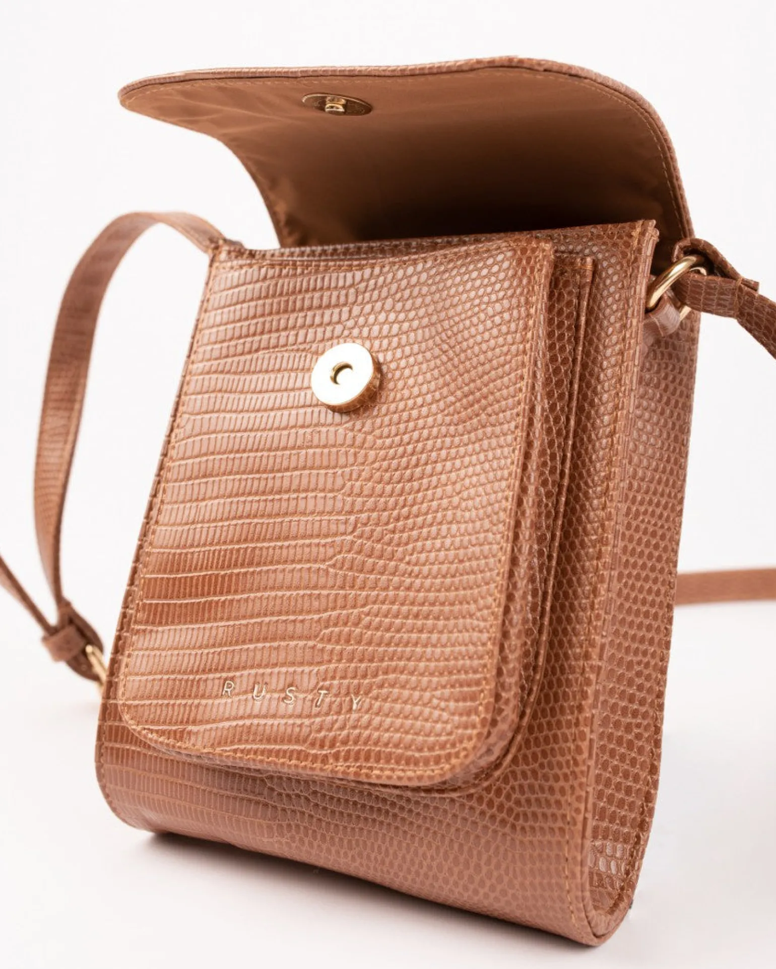 Mila Over The Shoulder Textured Sidebag | Rusty Outlet