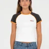 Mojo Dojo Ribbed Raglan Tee | Rusty Store