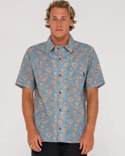 Mosaic Ramie Relaxed Fit Short Sleeve Shirt | Rusty Discount