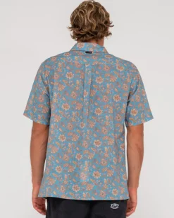 Mosaic Ramie Relaxed Fit Short Sleeve Shirt | Rusty Discount