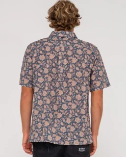 Mosaic Ramie Relaxed Fit Short Sleeve Shirt | Rusty Clearance