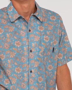 Mosaic Ramie Relaxed Fit Short Sleeve Shirt | Rusty Discount