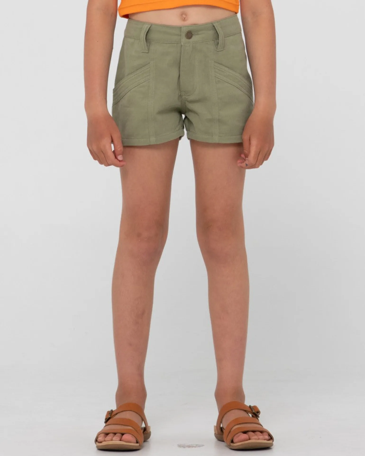 New Look Mid Rise Carpenter Short Girls | Rusty Best Sale